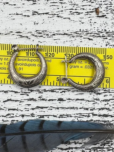Vintage Etched Hoops