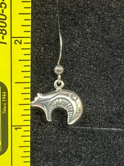Vintage bear earrings sterling silver.