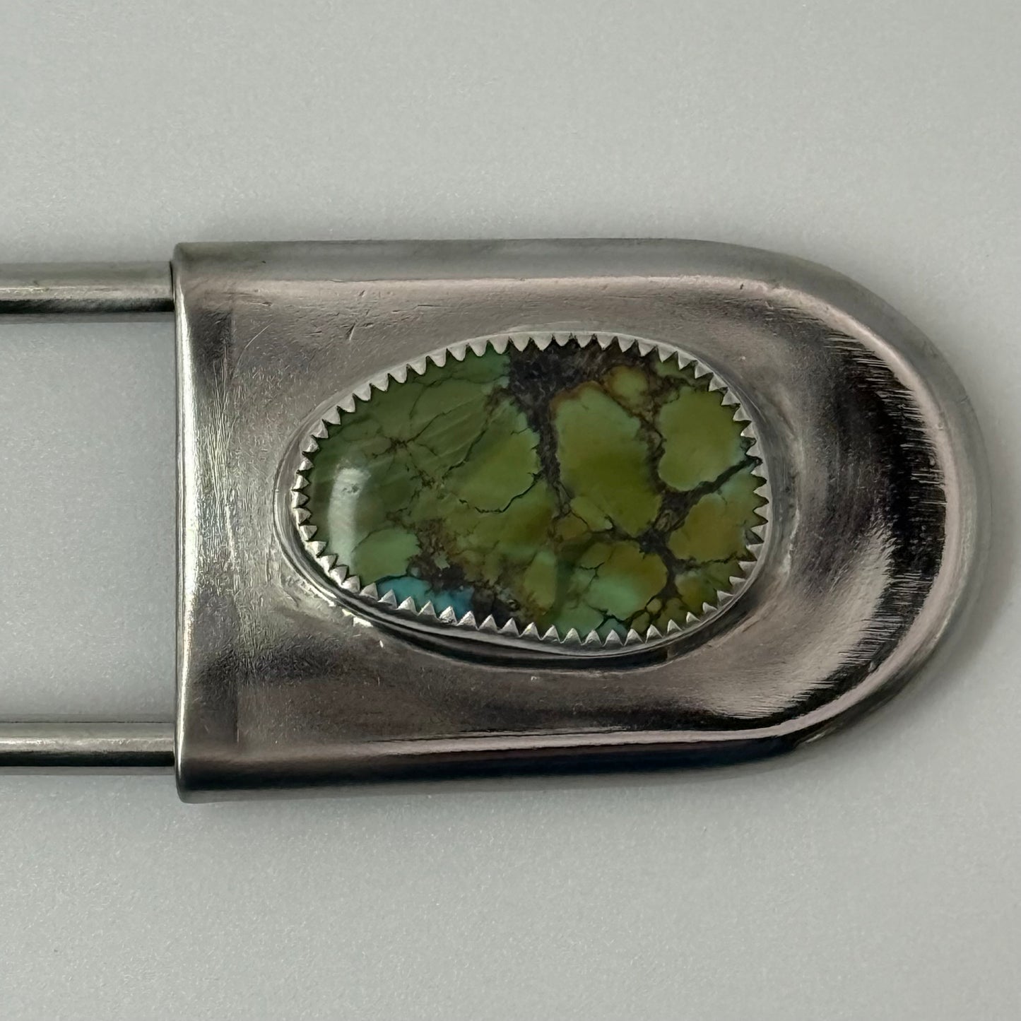 Turquoise Safety Pin Key Chain #3