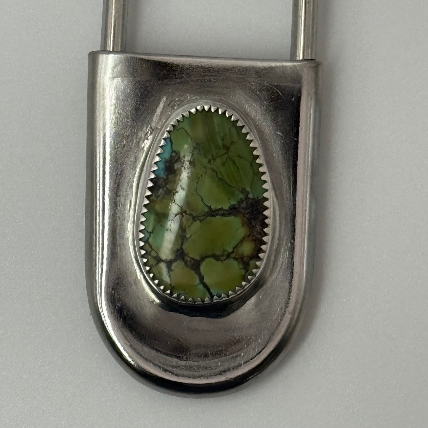 Turquoise Safety Pin Key Chain #3