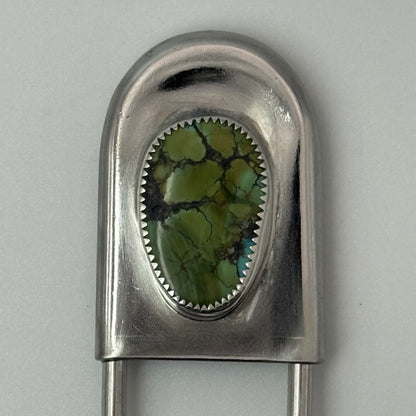 Turquoise Safety Pin Key Chain #3