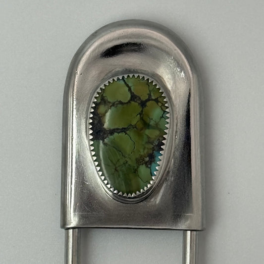 Turquoise Safety Pin Key Chain #3