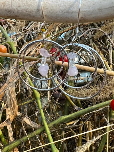 Hoops with Quartz