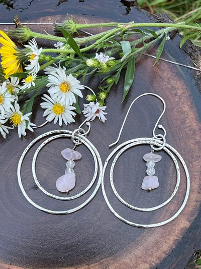 Hoops with Quartz