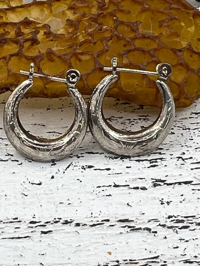 Vintage Etched Hoops