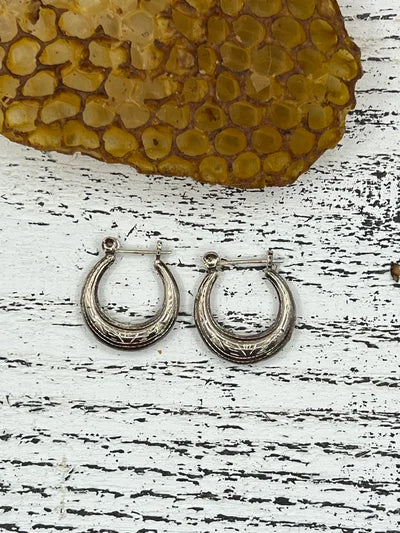 Vintage Etched Hoops