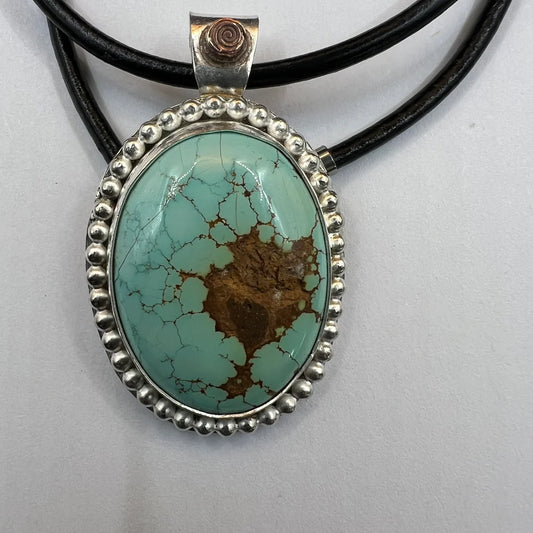 Turquoise Pendant- statement piece